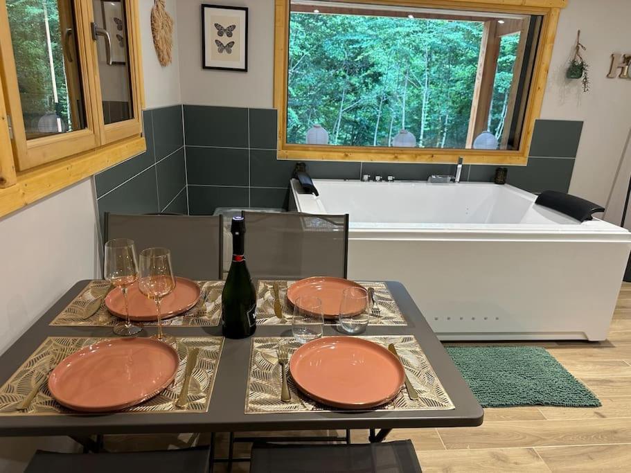 Jacuzzi En Foret L'Esperou Extérieur photo